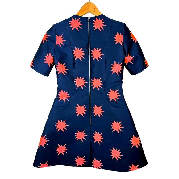 House of Holland Star Print Structured Flared Mini Dress Size 6 - Picture 4 of 14